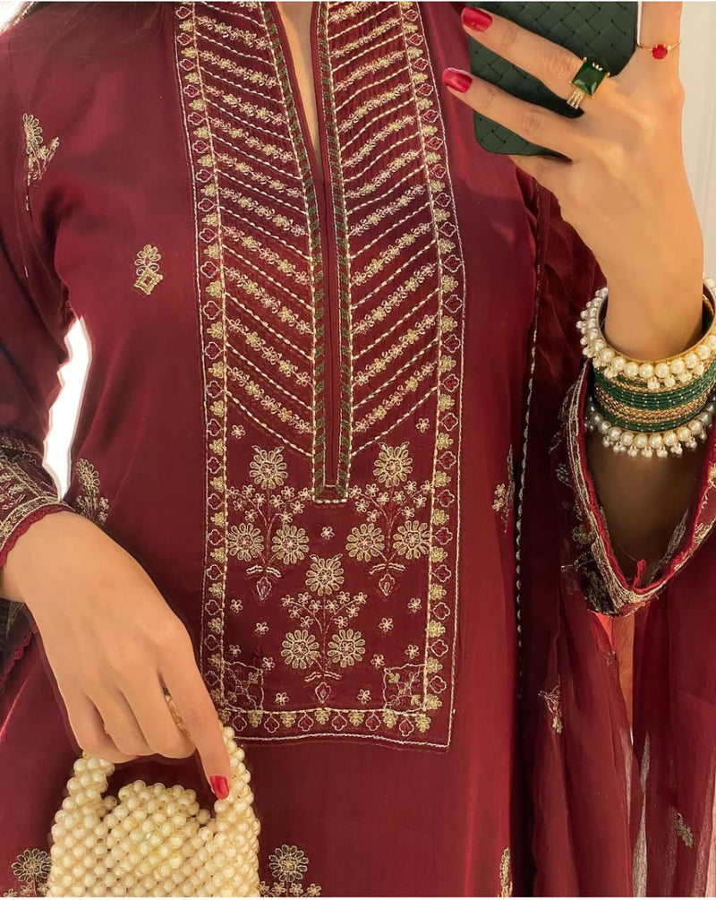 Heavy Embroidered 3pcs